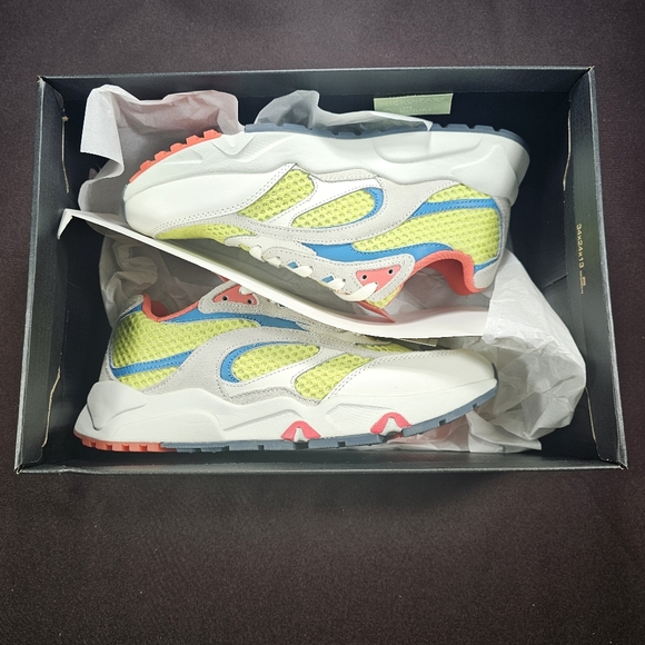 Scotch & Soda Wavy leather sneakers neon green - Picture 6 of 10